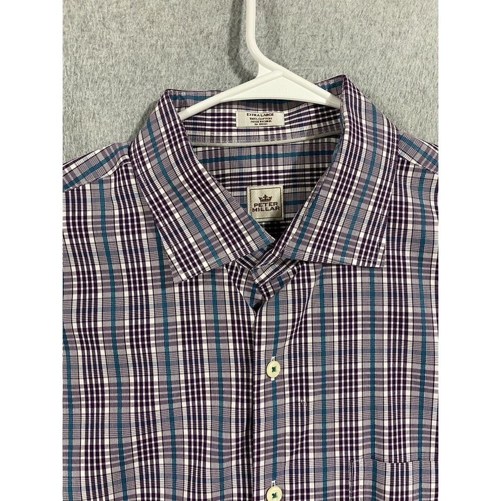 Peter Millar Dress Shirt Mens XL‎ Striped Cotton Business Office Casual Preppy